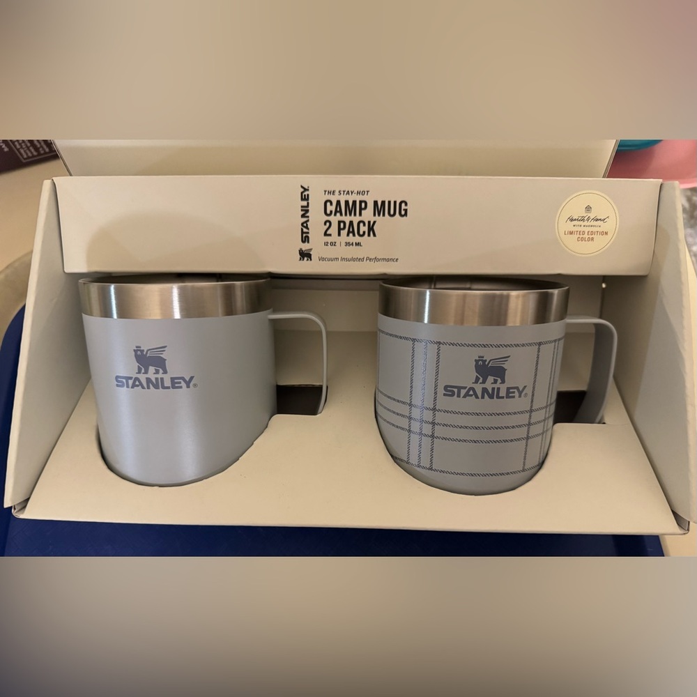 🚫SOLD🚫 Stanley Limited Edition Color 12oz Camp Mug - 2 Pack (Blue-Gray) - Picture 1 of 8